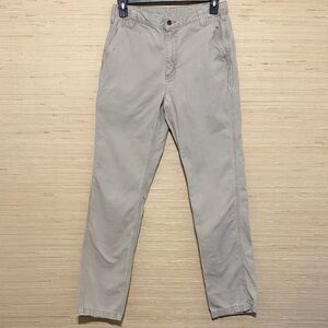 Men's Carhartt Khaki Straight Fit Cotton Work Pants size 32 x 36